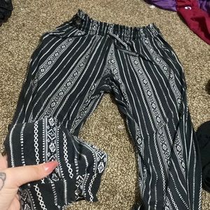 Leggings M cute patterned black